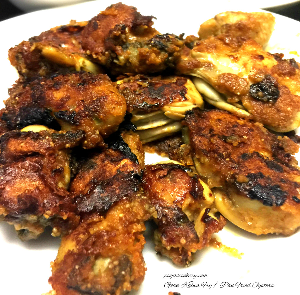 Goan Kalwa Fry / Pan Fried Oysters | poojascookery.com