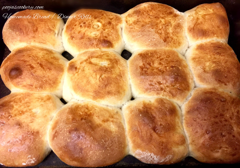 Homemade Bread / Dinner Rolls | poojascookery.com