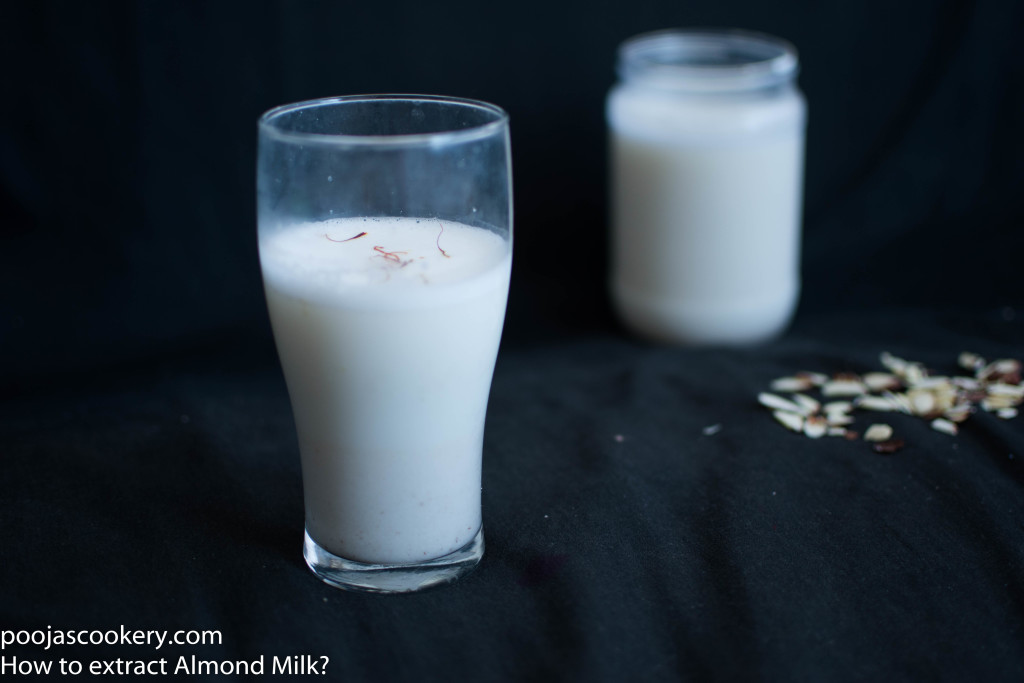 How to extract Almond Milk? | poojascookery.com