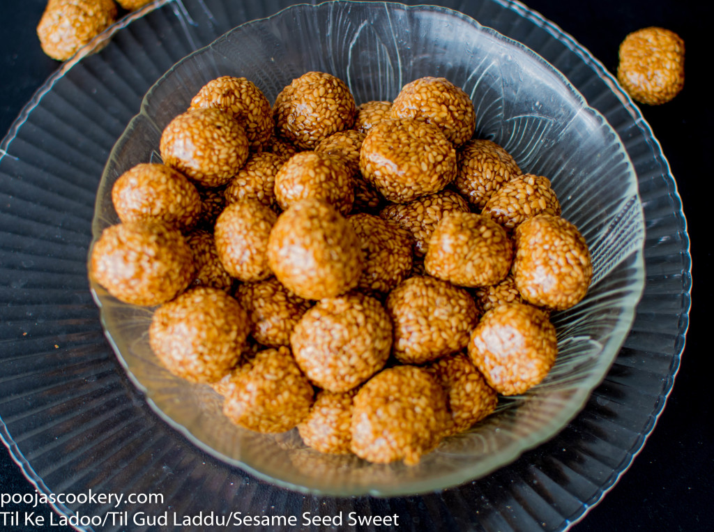 Til Ke Ladoo/Til Gud Laddu/Sesame Seed Sweet | poojascookery.com