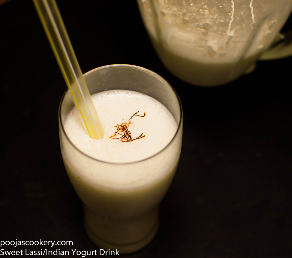Sweet Lassi/Indian Yogurt Drink | poojascookery.com