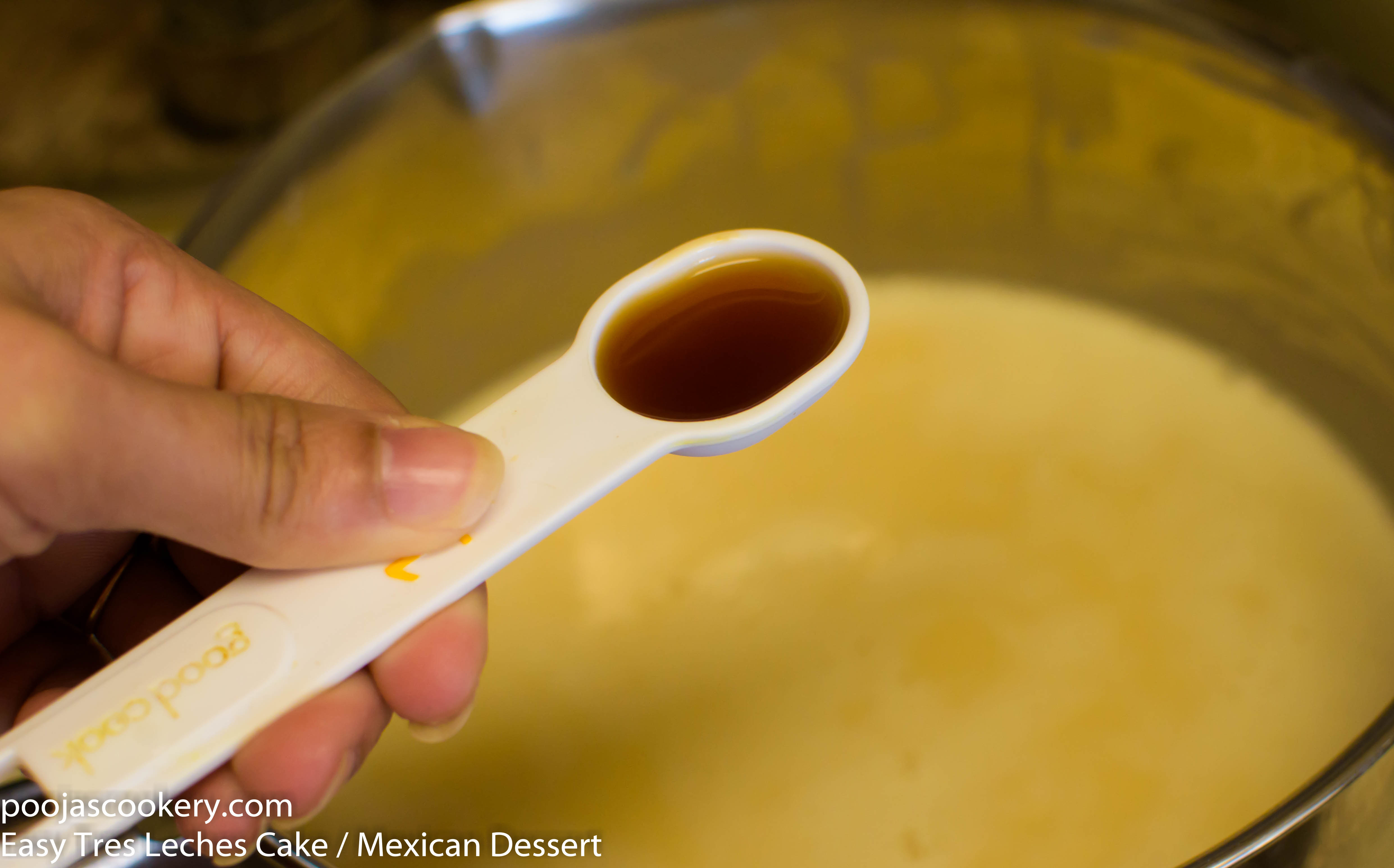 Vanilla added into milk syrup