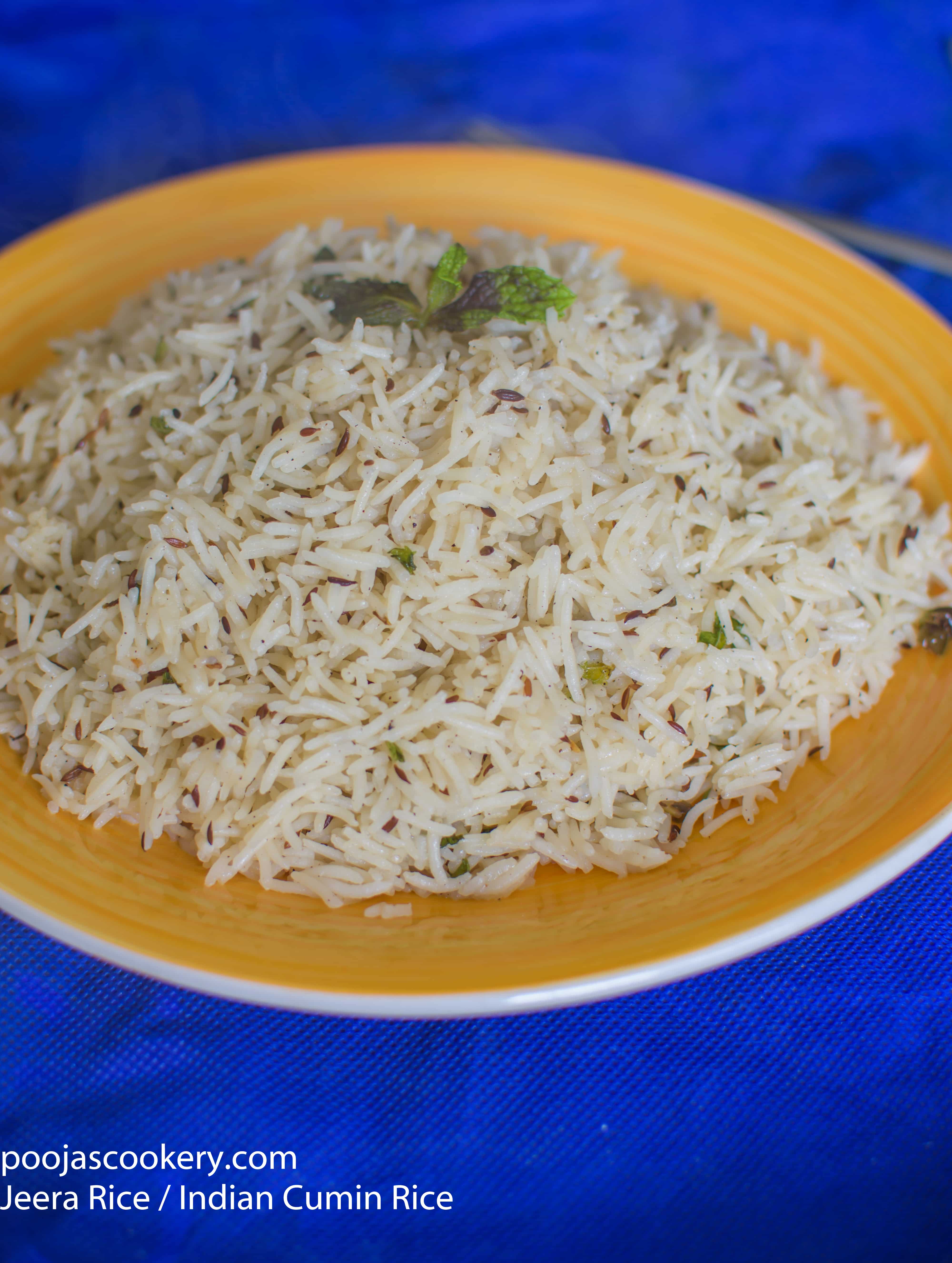Jeera Rice / Indian Cumin Rice Recip - Pooja's Cookery