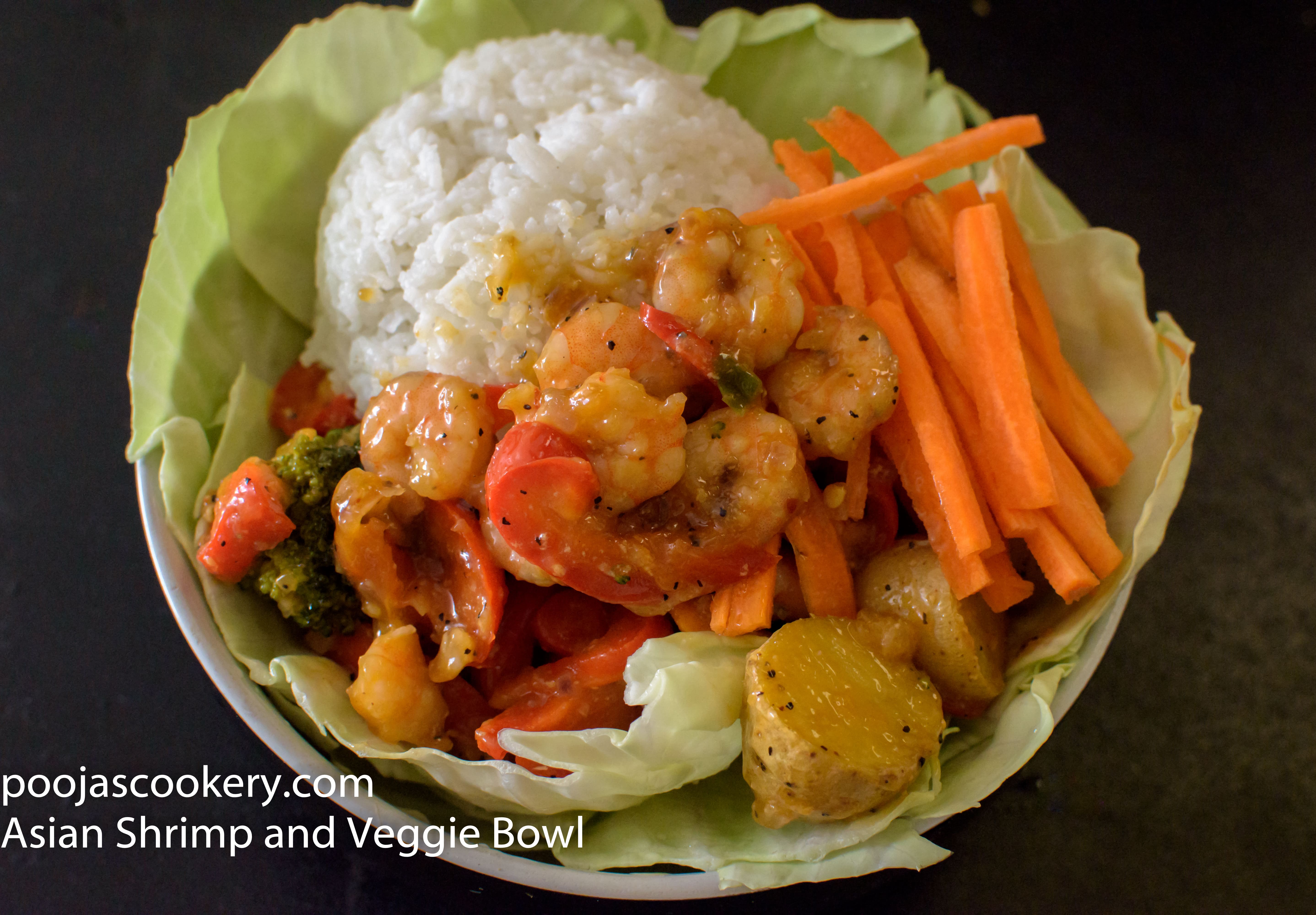  Asian Shrimp Veggie Bowl