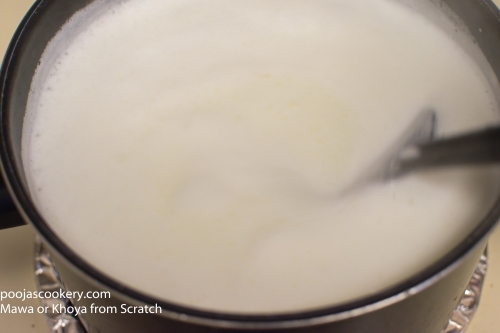 Milk boiled | poojascookery.com