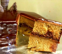 Chocolate & Coffee Ganache Cake| poojascookery.com