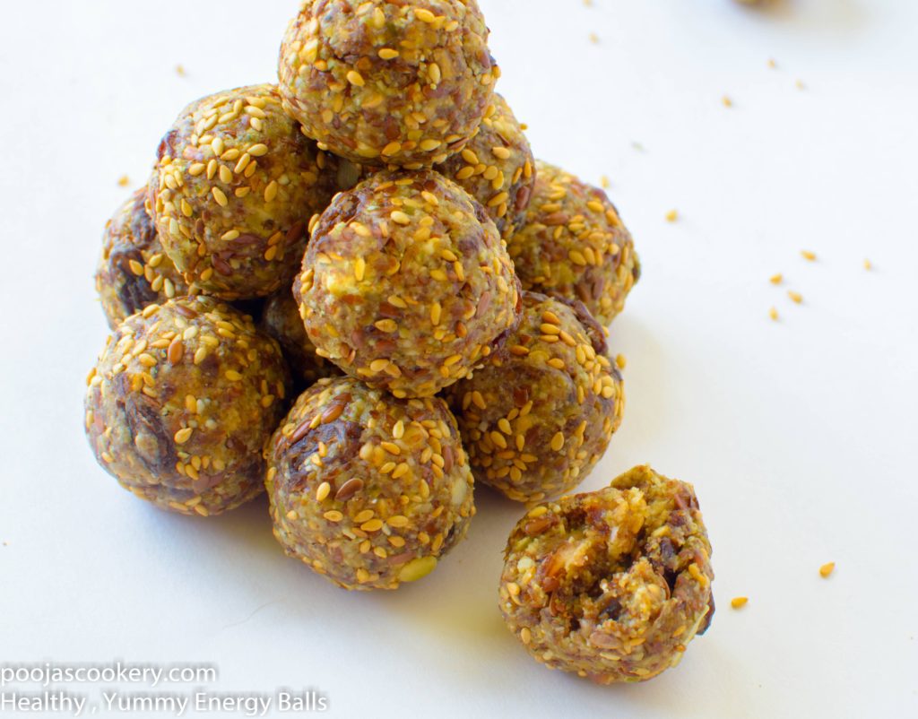 Healthy , Yummy Energy Balls |poojascookery.com