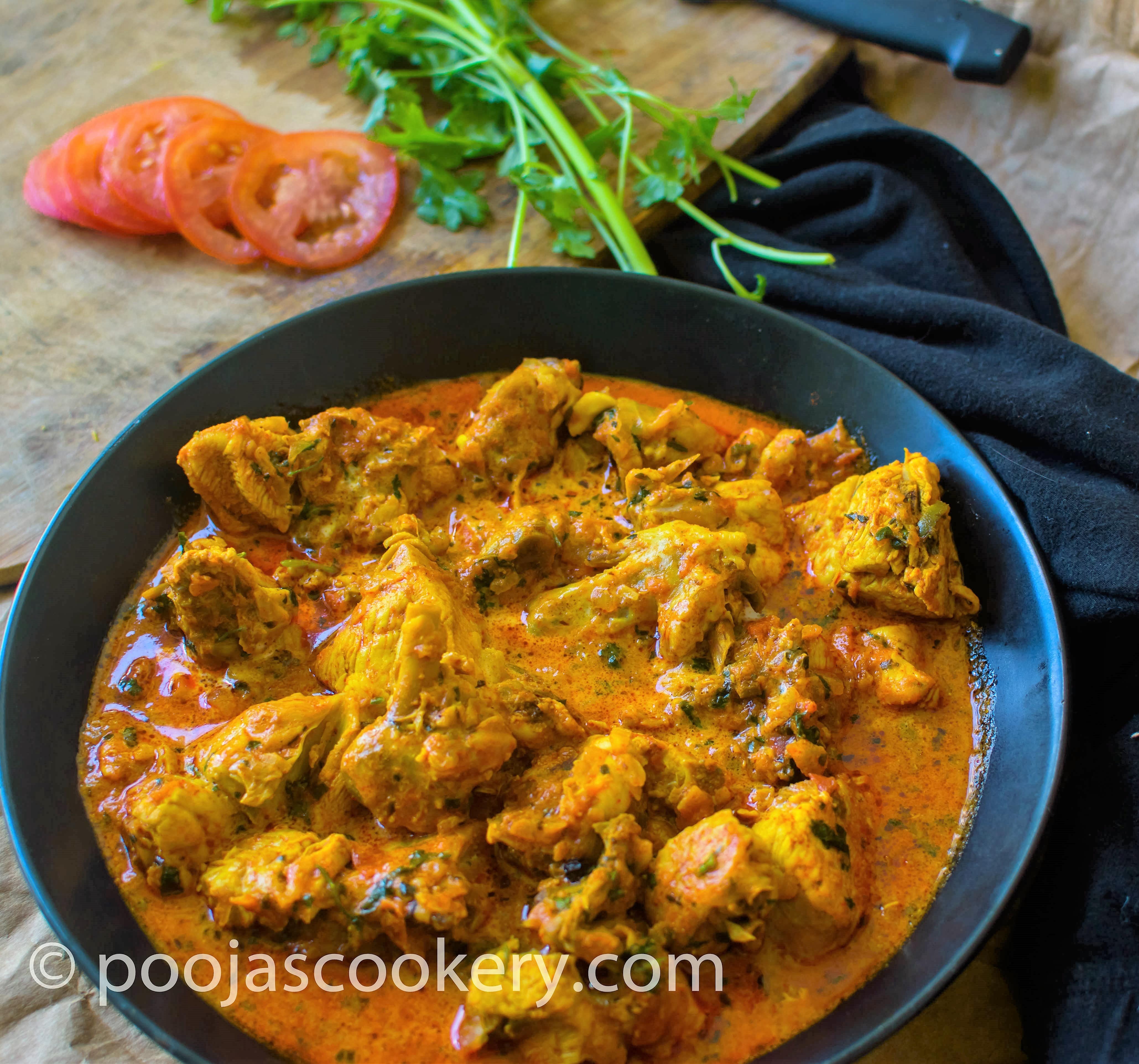 Simple Tasty Tandoori Chicken Curry| poojascookery.com