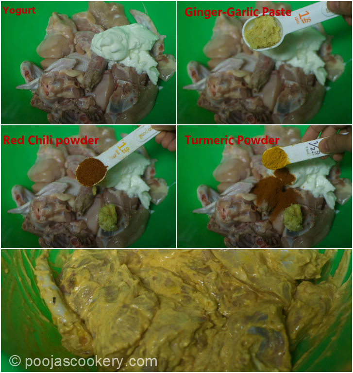Chicken marination | poojascookery.com