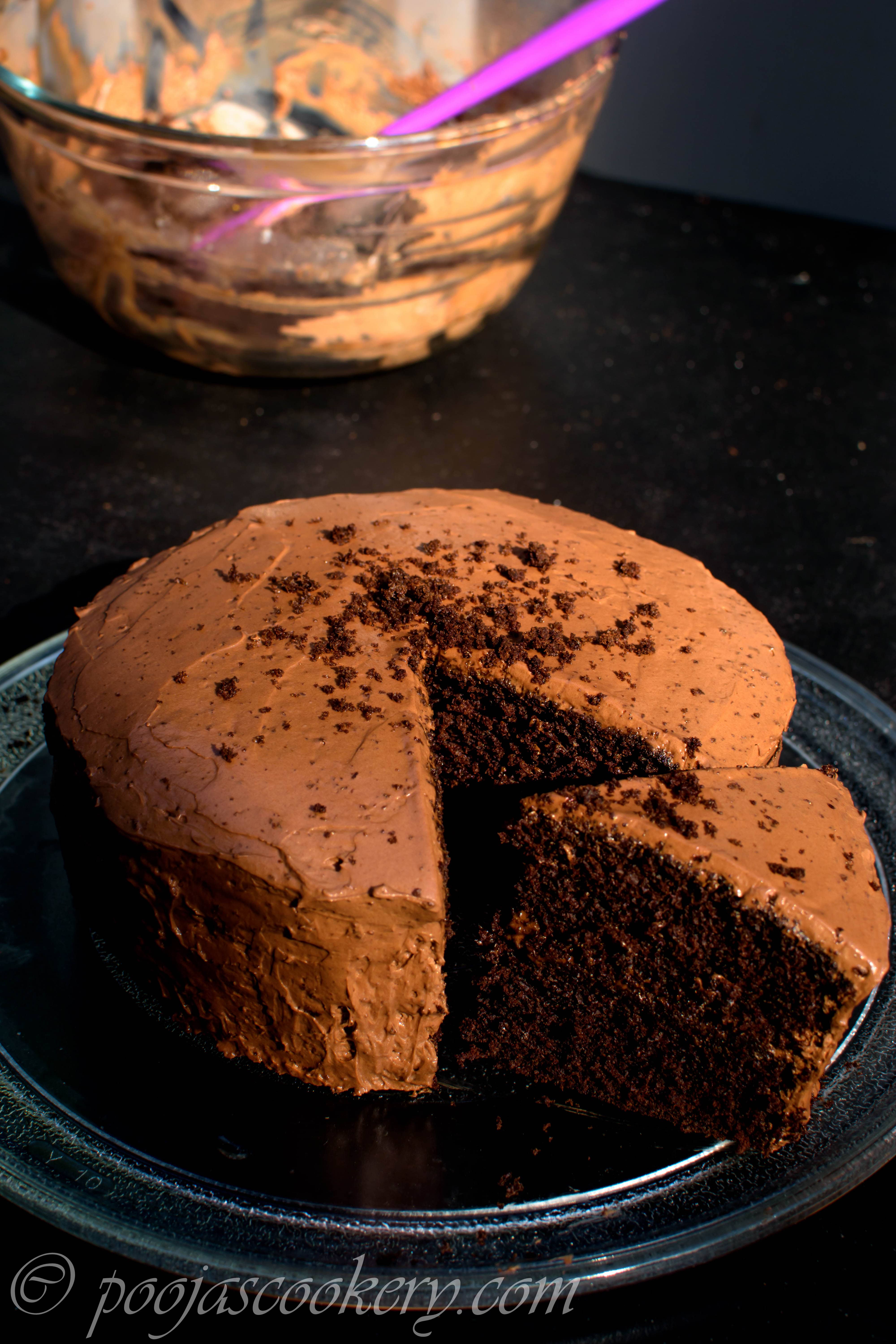 Moist Chocolate Cake Recipe| poojascookery.com