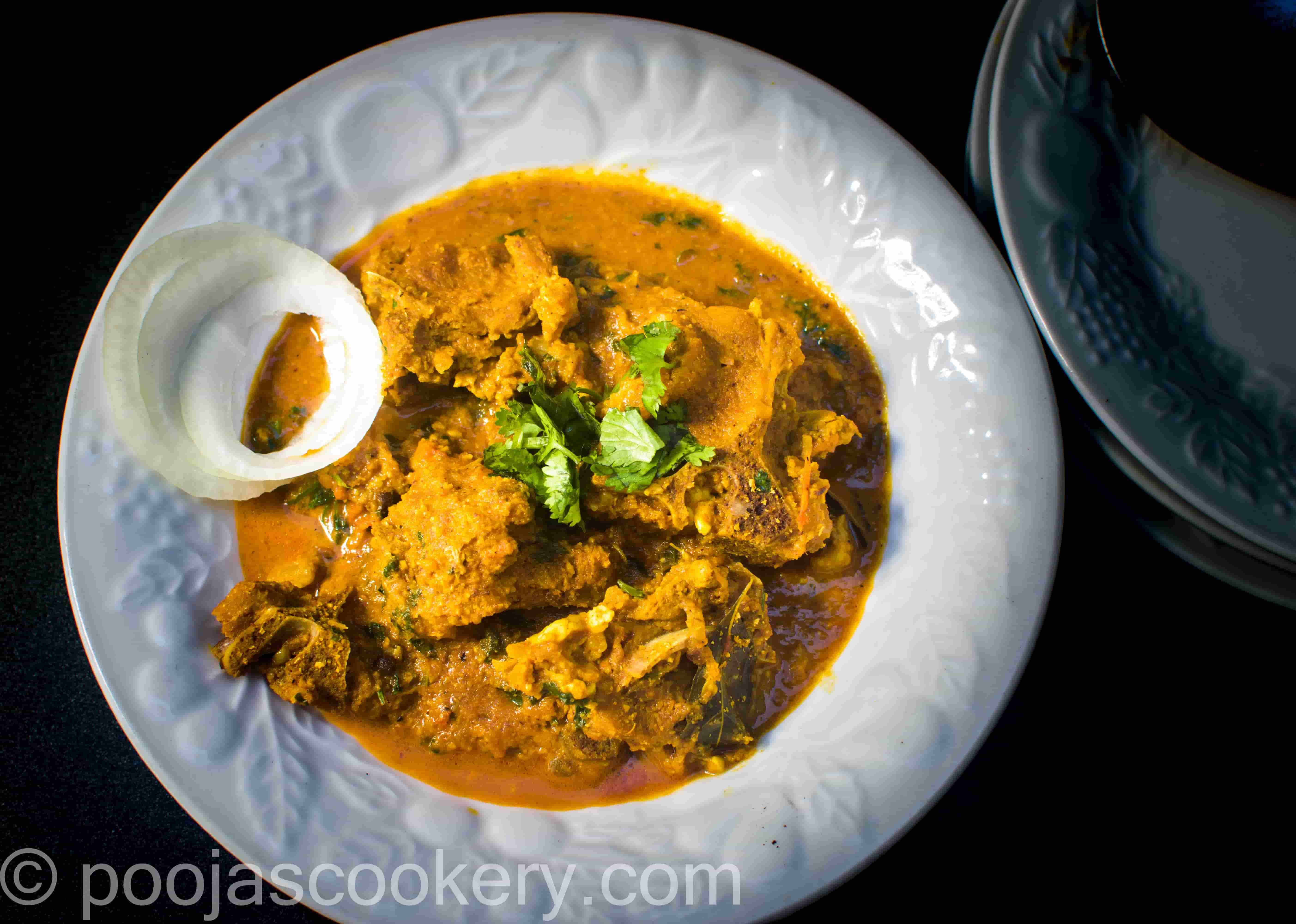 Chettinad mutton curry| poojascookery.com