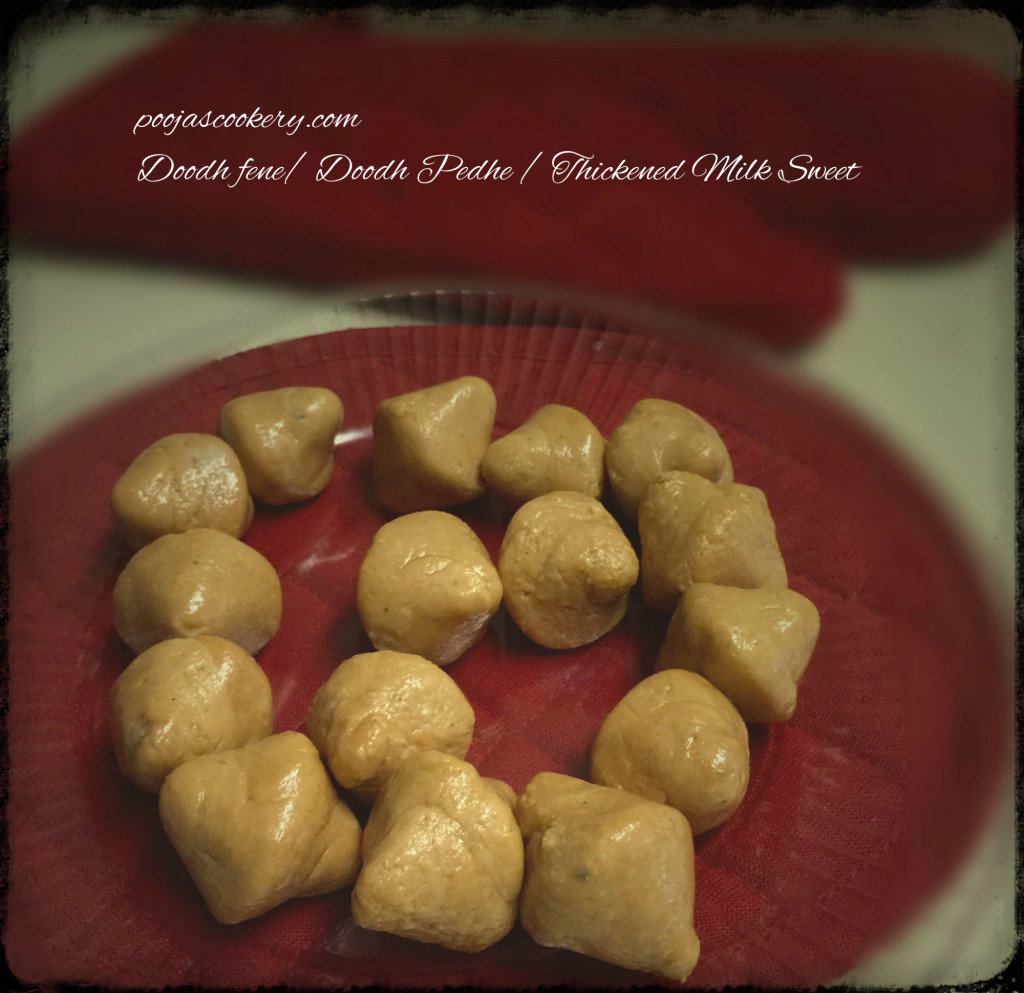 Doodh Fene/ Doodh Pedhe / Thickened Milk Sweet | poojascookery.com