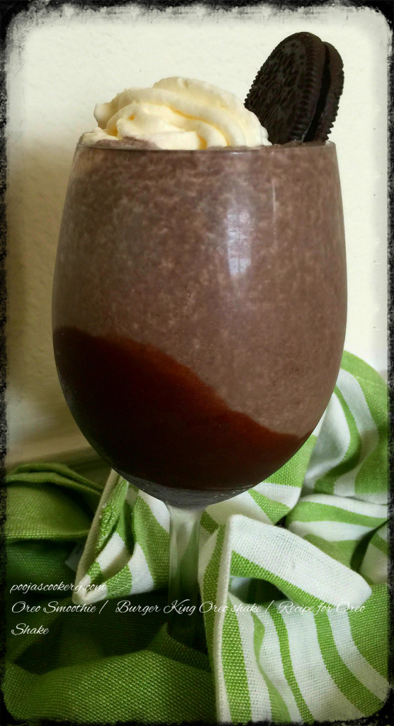 Oreo Milk Shake |poojascookery.com