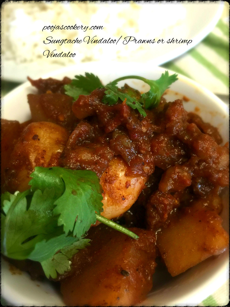 Sungtache Vindaloo/Prawns or shrimp Vindaloo | poojascookery.com