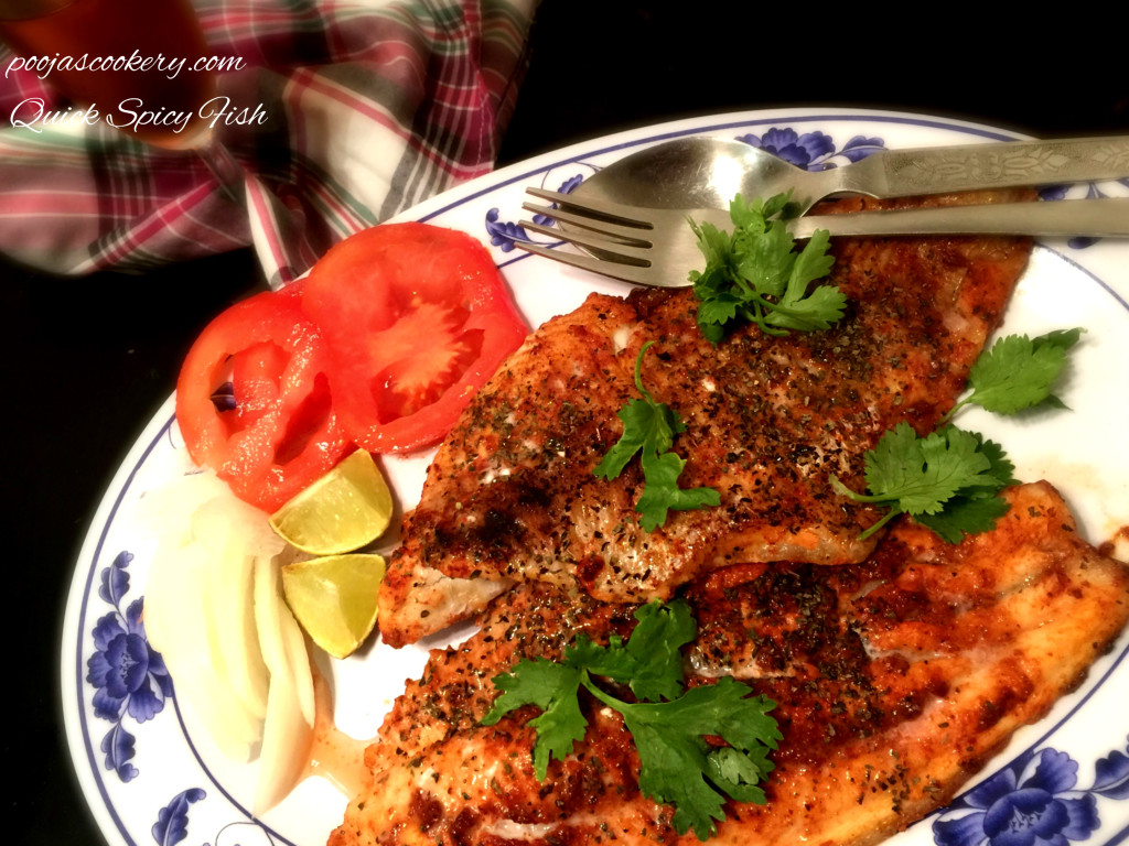 Quick Spicy Fish | poojascookery.com