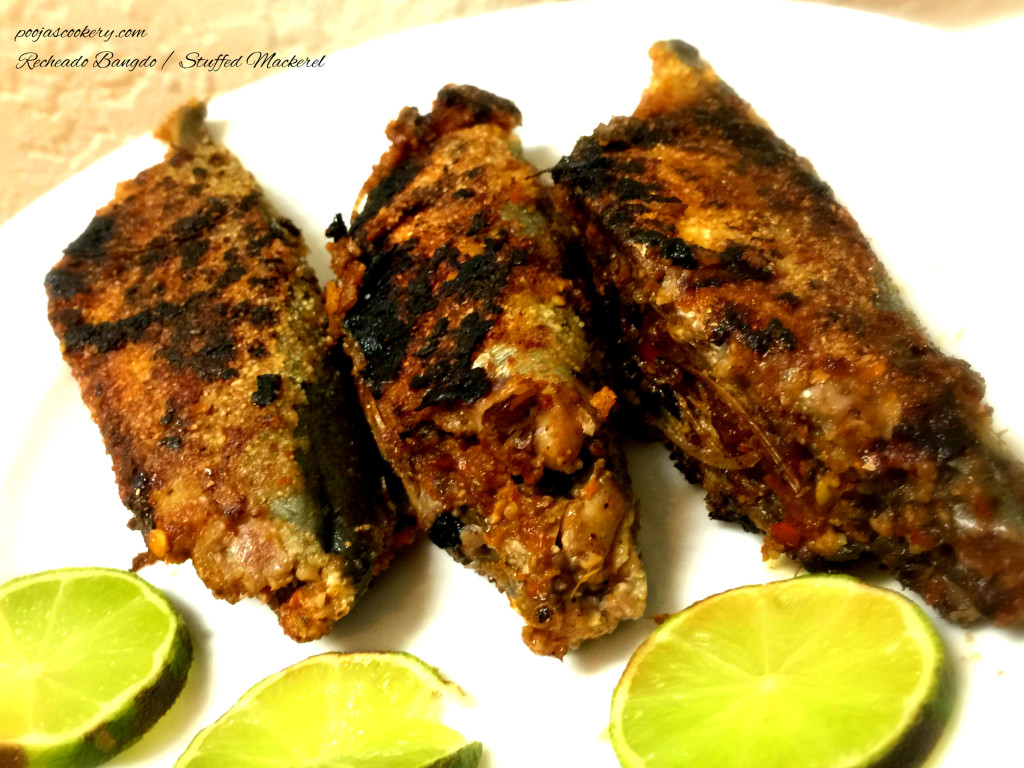 Recheado Bangdo / Stuffed Mackerel | poojascookery.com
