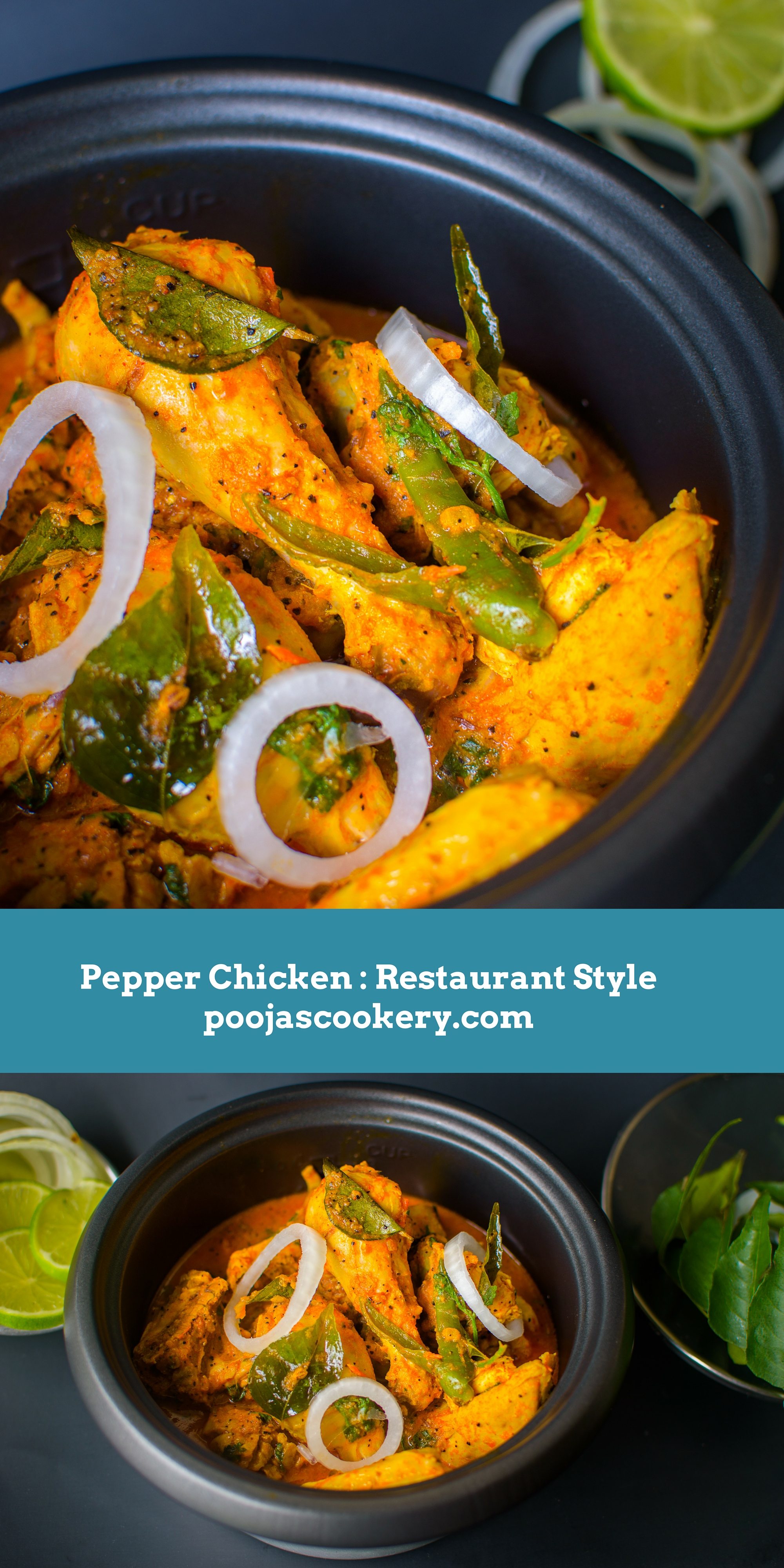 Pepper Chicken : Restaurant Style Recipe - Pooja's Cookery