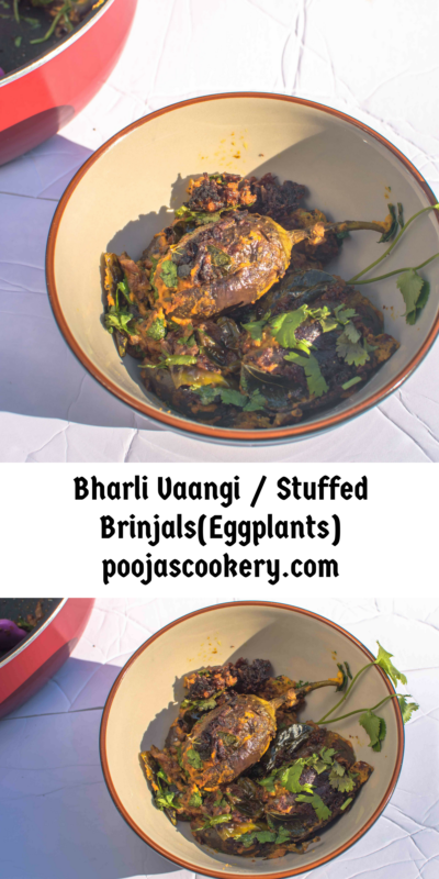 Bharli Vaangi Stuffed Brinjals(Eggplants)