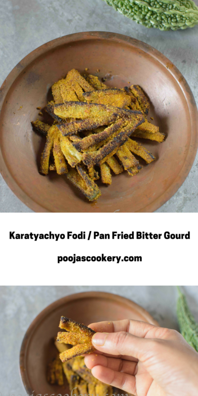 Karatyachyo-Fodi-Pan-Fried-Bitter-Gourd