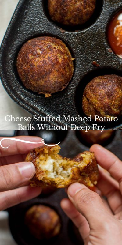 Cheese Stuffed Mashed Potato Balls Without Deep Fry
