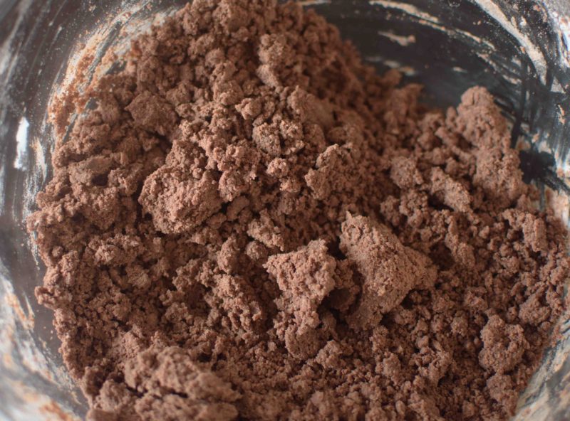 beat dry ingredients