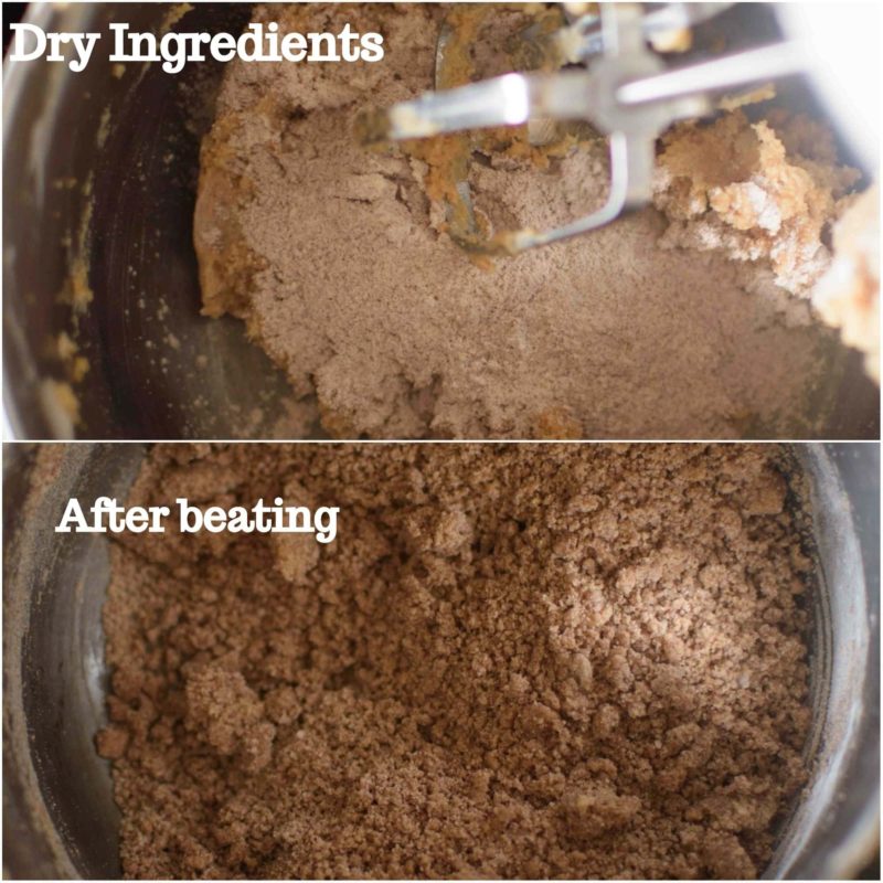 dry ingredients mixed
