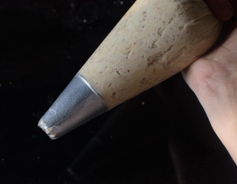 Cookie Batter in piping bag
