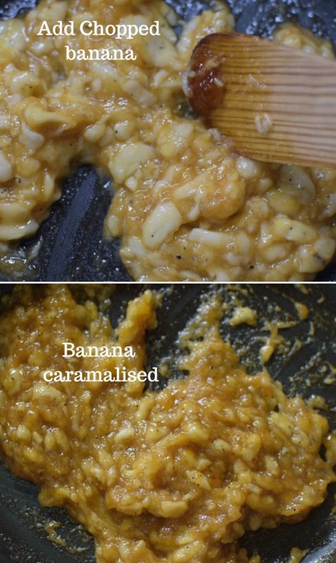 Caramalised banana