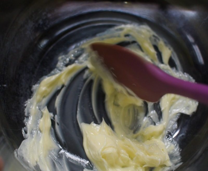 Beat butter
