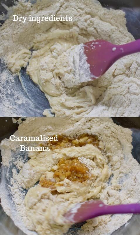 mixture of dry and wet in butter